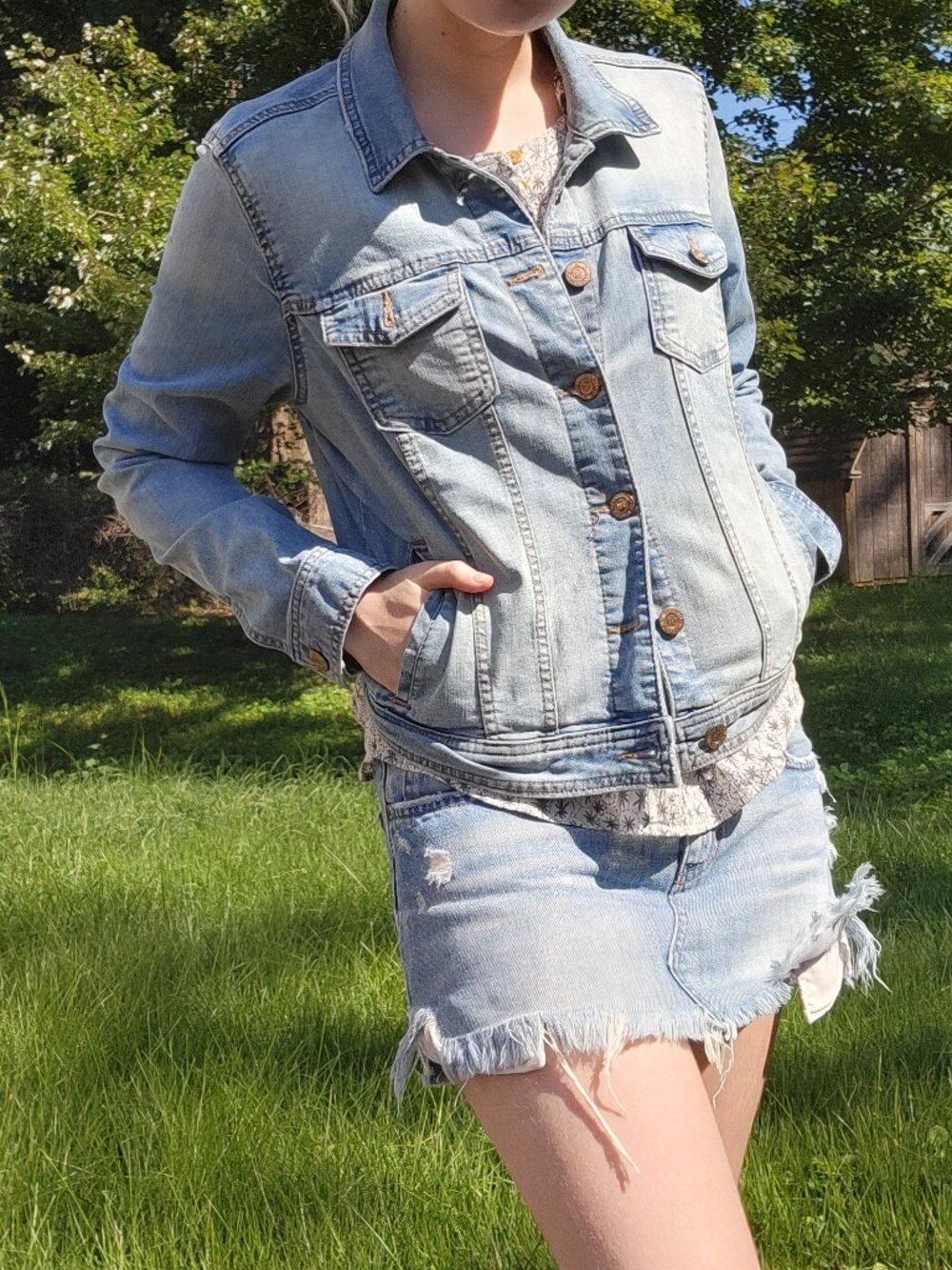 ☆˚⋆｡ Aeropostale lightwash denim jean jacket 𖦹°‧☆